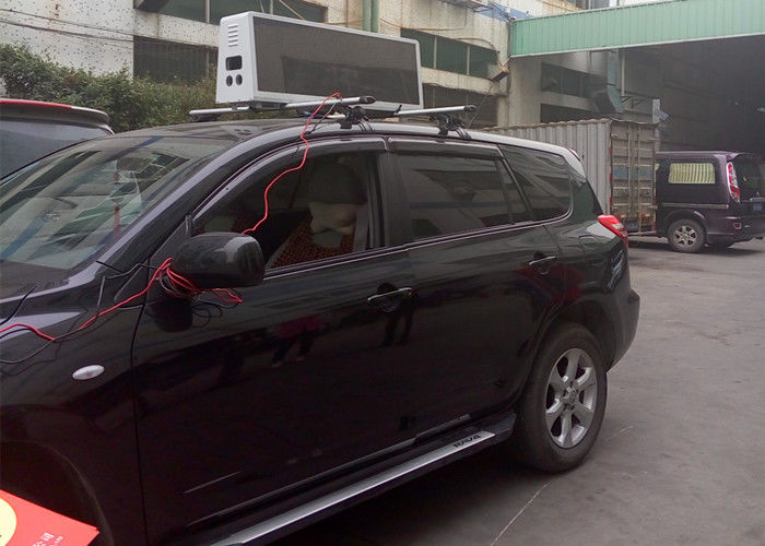 Çin Kablosuz Programlanabilir LED Taksi Işareti 5mm Piksel Pitch Su geçirmez LED Taksi Üst Ekran Fabrika