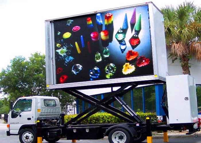 Çin Mobil Fragman LED Ekran Araba Reklam Video LED Ekran 8mm Piksel Aralığı Fabrika